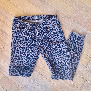 Loft Animal Print Super Skinny Pants